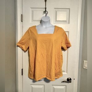 Fun yellow t-shirt by Jessica London, size 26/28